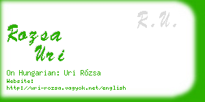 rozsa uri business card